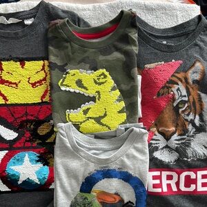 Graphic T-Shirts Bundle - Dinosaur, Tiger, and More